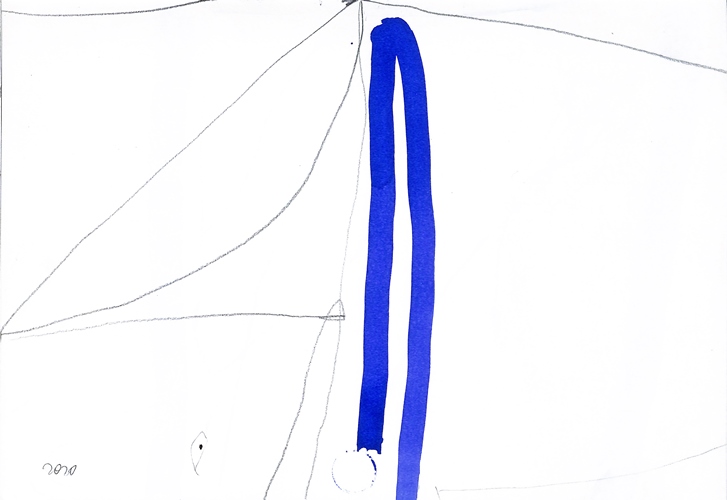 יעל כנעני, ללא כותרת, דיו וגרפית על נייר, 2020